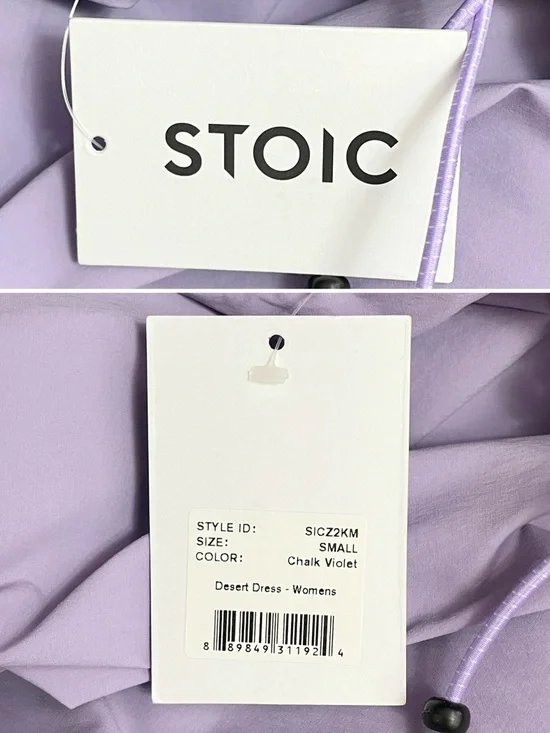 NWT Stoic Desert Dress Sz Small Chalk Violet Athletic Mesh Quick Dry Cinch Waist - Picture 11 of 13